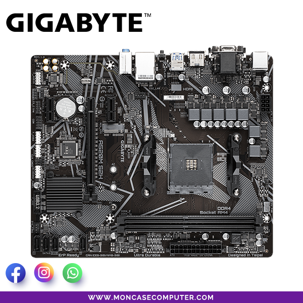 MAINBOARD GIGABYTE AMD A520M S2H | AM4 - Imagen 2