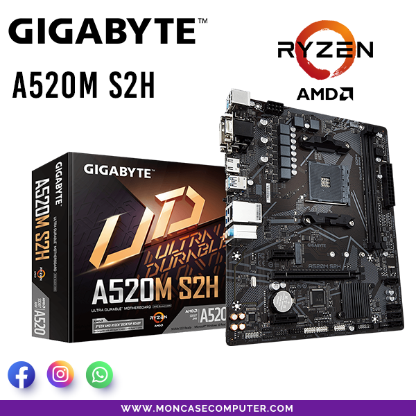 MAINBOARD GIGABYTE AMD A520M S2H | AM4